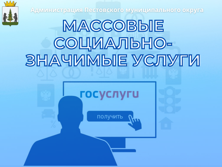 Массовые социально значимые услуги в электронном виде на Едином портале государственных и муниципальных услуг.