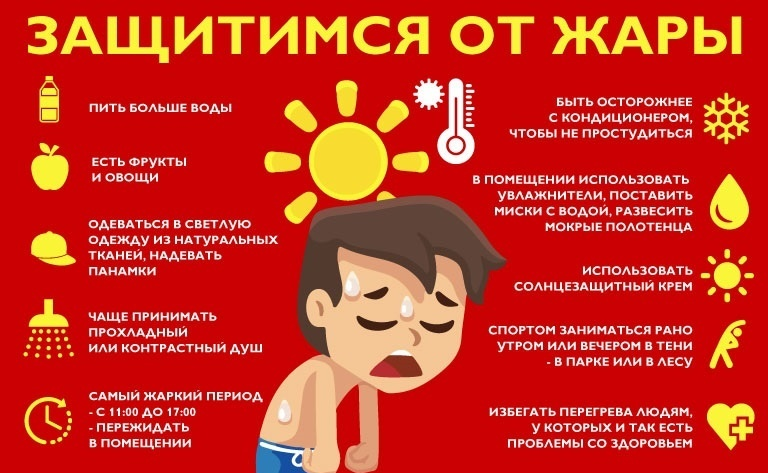 Правила поведения в жаркую погоду.