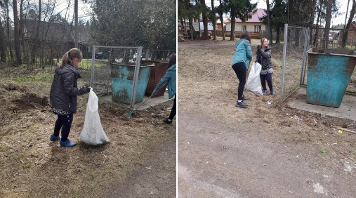 ТОС &quot;ПЕТРОВИЧ&quot; провели субботник на ул. Центральная в д.Охона.