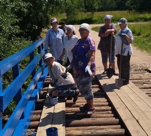 Субботник по благоустройству деревни Устье.